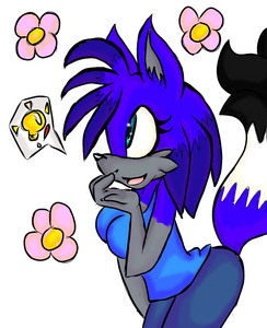 well heres what i think is my best picture,i drew my friends characture wolfie.