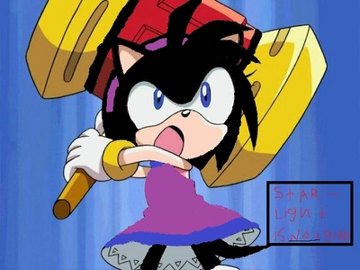 Starlight the hedgehog

age: 16

color: black/peach

likes: music,singing,bad boys,horror/comedy movies.

powers: She is the goddess of love and beauty and has many powers.

dislikes: preps,fakers,mean people, people who get in her way, people who piss her or her friends/family off.