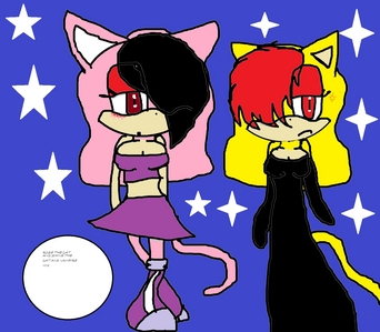  (A) name: rose the cat and shine the cat (B) species: they are 고양이 but one is a cat and vampire (C) live: they do not live with their family the ran away because their family was in danger but the parents tolled them to run :( and finaly age: shine is 16 and rose is 19