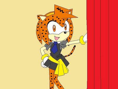  name: clarece age: 13 {she is sonic's long lost cusion} door the way like the picture