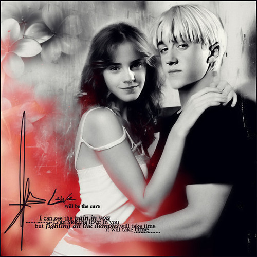  I had a dream were Draco and Hermione got married and I was there daughter. If only this image was true.