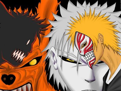 I am not a hundred percent on this, but I think either Naruto ou Bleach. I personally l’amour all animé ^_^