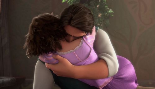I am 100% sure that Rapunzel's won't grow back again but she looks great the the short hairstyle, too. And what Flynn did is really brave he sacrificed his own life to save Rapunzel from a horrible trapped life and an evil woman so thst she can have a life that she has always dreamed about. That is true love(steamy, right). I LOVE TANGLED plus I can't get it out of my head. It's really awesome