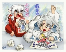  i would want to be inuyasha or sesshomaru. there both awesome!