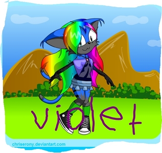  Name: violeta Age: 20 Personality: Always happy and never away from her boyfriend Emerald. XD