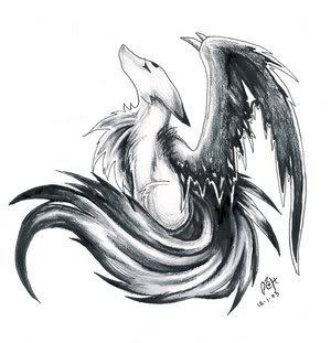 Name: Demonoxowolf (lol)
Type: Psychic, Dark
Moves: Hyperbeam, Judgement, Perish song, Doom desire, 
Weakness: it is indestructible :3
Evolution: Doesn't have one
Location: Unknown 
Desription: White wolf/fox with a very long tail and has wings. Pokedex entry: Elegant spirit pokemon. It is believed that this pokemon was one of the very first pokemon to walk this earth.

P.S VERY VERY rare pokemon

(image credit not mine)
