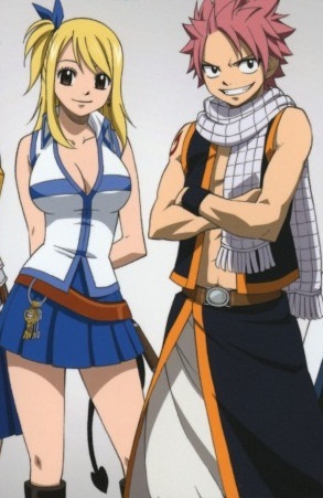 The famous 'Salamander' from Fairy Tail ,Natsu Dragneel.
Sorry, only have a pic of him with Lucy.