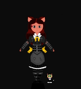 Here's my character:Euphrates the child of chaos
And her pet cat Cotton.