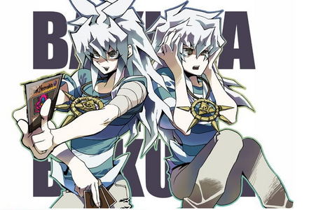 i like a cute, nice, guy but i love bad boys too, bad, hot, smart, and i want thoes two to fight for me, like Ryou and Bakura ;)