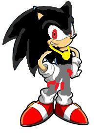name:shade the hedgehog
age:14
likes:video games
hates:being called weak
coloure:black
arm coloure:same as sonic
mouth:same as sonic
eye coloure:red
eyes:same as sonic
gloves:same as sonic
chest:same as sonic
shoes:same as sonic
chlothes:tank top,baggy pants
tank top:black
pants:grey
oh and spines:same as sonic
medalian:gold