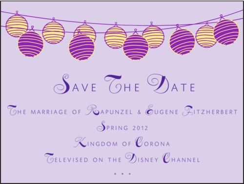 I have a picture and an article about that.
I love the idea of this marriage
http://www.insidethemagic.net/2011/06/rapunzel-to-officially-become-10th-disney-princess-in-london-ceremony-will-wear-stolen-tiara-in-theme-parks/


