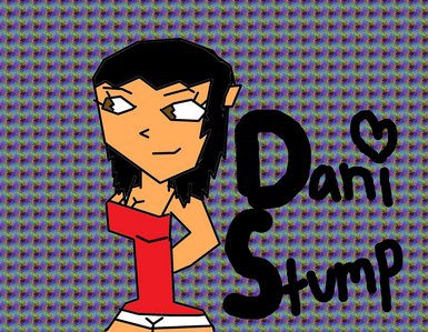  Full Name: Dani Stump Gender: Female Age: In my book she's 22 but for this story, I'll make her 17 Crush: In my book she's married to Patrick Stump but for this story, I'll make them girlfriend and boyfriend Personality: Tough, Strong, Headstrong, Creative, sexy, intelligent, sweet, and tomboyish (sometimes) Bio: Dani might be the sexiest woman on Earth but she really isn't perfect. She can sing beautifully, she can cook amazing, and she can draw very well. She is a tomboy cause she loves Death Metal and Punk Rock, also she likes wearing Patrick's clothes. She does have her own boy clothes which she wears out in public, at Home she dresses sexy and she loves seducing Patrick a lot. She is a very nice person and she'll always be nice to her friends. She and Patrick are going out and she has her own band called Party Poison while Patrick's in Fall Out Boy, he does star, sterne a lot on Party Poison. I made her because I believe Patrick does deserve a girl like that, and btw she's really me but Mehr better than me :/ Likes: Death Metal, My Chemical Romance, her kitten Sapphire, Patrick Stump, dragons, animals, listening to her ipod, talking about Patrick, (she's always says stuff bout him XD) and idk what else :p Dislikes: mean people, people being mean to Patrick which there's a lot of people(because they think Patrick does't belong with her and he's ugly and fat), beliebt girls, porn, bad stuff, drugs, snotty boys, and boys bothering her(which they do a lot!) Pic: She's awesome cause she's me :) but older and prettier :/ and married to Patrick Stump but here she's going out with him :D