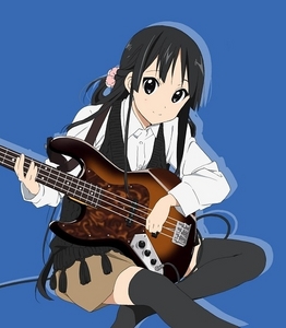  Mio Akiyama from K-On! with her bass. X3
