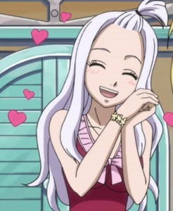  Mirajane from Fairy Tail. She is the beautiful waitress of the guild, and she was once a S-Class mage. XD