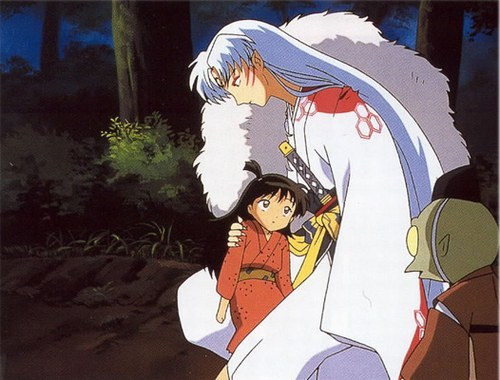 Hmmmmmm thats a hard one. I know I wanna do a pic of Sesshomaru from Inuyasha but what pic. DX this is so hard my brain might explode. I could't really find anything so I just ganna post one I think is cute, touching ect. WHATEVER! Now my head hurts. lol Enjoy the pic.