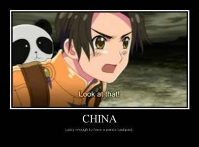  [b]Right now,I am currently addicted to China from Hetalia,closely followed 의해 Edward Elric from FMA..=w=[/b]