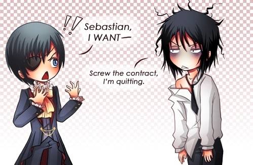  What about this one, its hillarious XD One can only wonder as to what Ciel wanted him to do X3