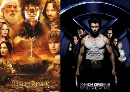  The Lord Of The Rings, X-Men, harry potter and twilight.. there's a lot I like