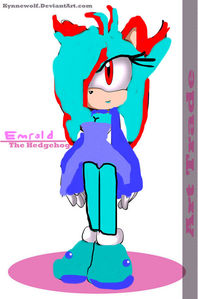 Emerald the hedgehog i have permission from diamondshadow