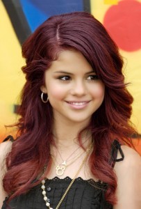 Selena as a red head.