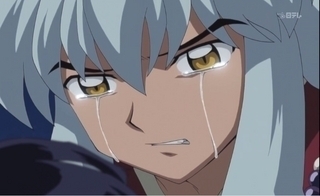  oh i went there! inuyasha crying!