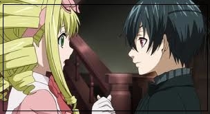  elizabeth middleford and ciel phantomhive they are NOTHING A LIKE just look at the pic and you'll see what i mean even if u don't watch kuroshitsuji/black butler plus i'm a HUGE ciel x sebastian shiper and ciel does not like lizzy that way but they're being made to get married.....i hate lizzy