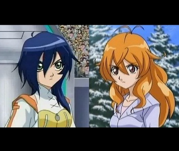 Fabia-Alice from Anime Bakugan!Maybe they never met each other but I hope they will become friends.They are the best girls in that anime.They are quite opposite,but still have something the same,especially the Cinta for Bakugans.