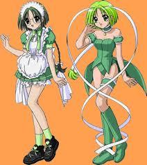 I think I fit Mew सलाद, सलाद पत्ता from Tokyo Mew Mew the best. Because I'm shy around most people, but totally silly with my friends.