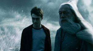  'I am not worried, Harry 说 Dumbledore, his voice a little stronger despite the freezing water. 'I am with you'. (HBP The cave)
