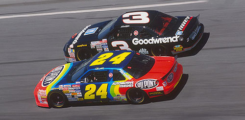 Kate has a crush on Jeff Gordon (24) I dont have a picture of him but you can look it up online if you wanna know what he looks like. My favorite is Dale Earnhardt driving that black no. 3 car, may he RIP, the greatest driver of all time.