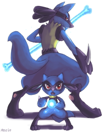  I would be a the Emanation Покемон Riolu and would eventually evolve into the aura wielding Aura Покемон Lucario XD