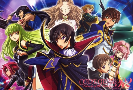 i think it is code geass. i really love that Anime! 