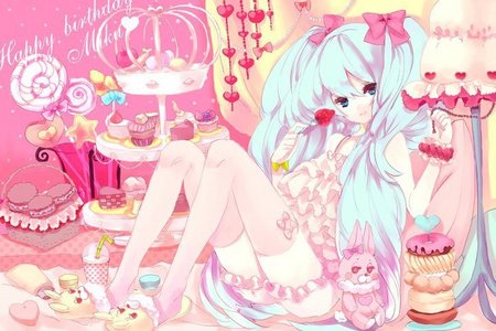 miku with loads of candy!!!!