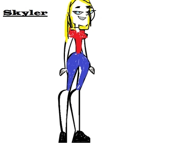 name: Skyler(also called Sky)
age: 18
personality: Kind Wild likes to talk alote stronge
nio: bron in Colorodo she is a natrual blond but skyler but balcj streeks in her hair Her dad her mom her older brother and younger sister died when she was only 12 and now she lives with her abusive Umchel Ronold She dosen't know how half of her family died and she planes to find out.