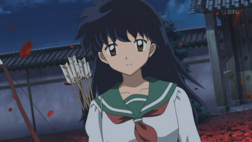  Kagome Higurashi goes back in time 500 years Vor and Inuyasha because he lived 550 years before and woke up 50 years later but then again, he also visits the modern era for ninja food. >_<