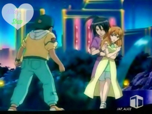 To be honest the scene was romantic(when shun held alice) but its not the reason why i love them i love them as a couple since i saw brawlers in bakugan opening and i also thought they would  be a couple. Unfortunately it wasnt happen.But hey they still have a chance in season5. Now i only hope that shun and alice will be a couple .Because whenever i saw them togother i dont know why but i feel a strange feeling but not a bad feeling actually it gives me relief :)   