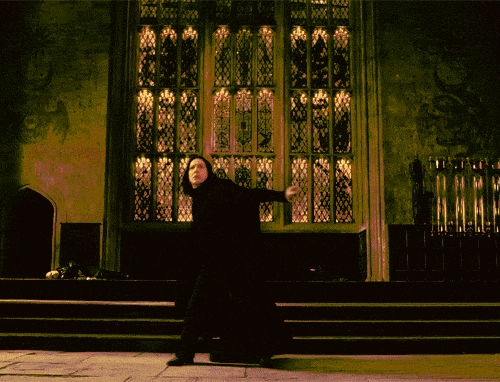I Love Snape Dearly... Every moment of him is my Favorite, but the 'Snape Fleeing' is one of the most Badass Scenes Xxx