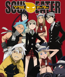 In the top left corner of the picture the blue-haired guy is Black*Star from Soul Eater.