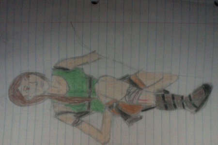  IT'S SIDEWAYS! I had a hard time with the head. And face. It was supposed to be Lara Croft...