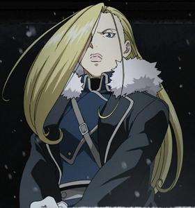  Olivier Armstrong from Fullmetal Alchemist: Brotherhood. She's awesome, and she's a tomboy.
