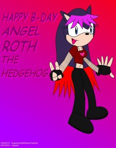 Angel the hedgehog someone on devinart made this for me