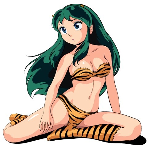 lum has always been my fav. she isnt a little cry baby girl but shes not a tough tom boy girl. as 你 can she is very beautiful too. she has a loving personality. she is a lil sweetie too. but she is easily jealous when ataru tries to flirt with girls. she has her own man crowd that always follows her, she an alien princess, has a adorable little cousin, has GREEN HAIR AND HORNS. she can zap people with lightning, and has fangs! plus she can rock a Tiger skinned bikini ;) oh and did i mention that she can fly