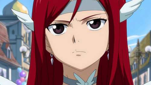  ~ERZA SCARLET~ SHE IS 19 YEARS OLD.SHE IS A WIZARD IN THE ANIME FAIRYTAIL.SHE IS A ARMORED WIZARD.HER MAGIC IS REQUIP.REQUIP IS A TYPE OF MAGIC IN WHICH YOU CAN TAKE AND CHANGE POWERFUL MAGICAL WEAPONS.BUT SHE INCREASED HER ABILITY AND SHE CAN ALSO CHANGE ARMORS.SHE IS THE STRONGEST GIRL IN FAIRYTAIL.SHE ALSO HAS A NICK NAME-TITANIA BECAUSE SHE IS KNOWN AS THE FAIRY QUEEN.SHE HAD A VERY SAD PAST.SHE Nawawala HER RIGHT EYE AND NOW IT IS REPLACED sa pamamagitan ng AN ARTIFICAL EYE.SHE IS VERY STRONG AND TOUGH.SHE IS FEARLESS AND ALSO HAS A BIG puso FULL OF KINDNESS.~I pag-ibig HER FOR WHO SHE IS~