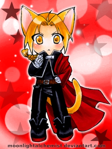 Edward Elric from FMA with kitty ears!<333333