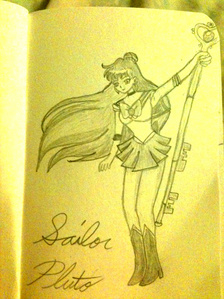  I just did a small sketch of Sailor Pluto a couple of weeks ago.