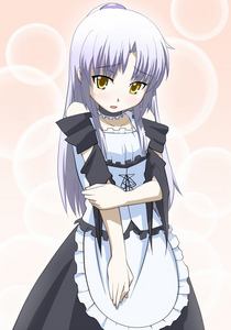  Kanade from エンジェル Beats with Misaki's maid costume lol