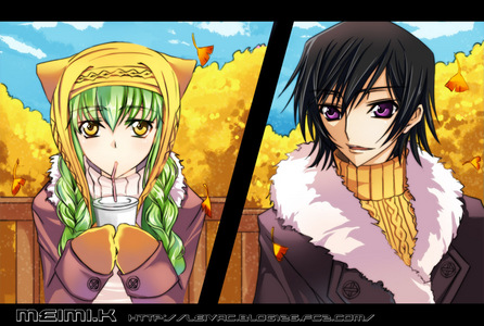  Lelouch and C.C. from Code Geass in the fall