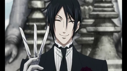  Sebastian Michaelis and... Silverware. Silverware is an awesome weapon. Why use a sword when 당신 can use a 버터 knife?