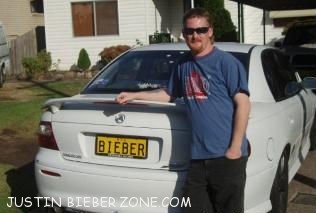 34 Year Old Man has Justin “BIEBER” Plate Number to Prove that he is #1 Fan ! 
