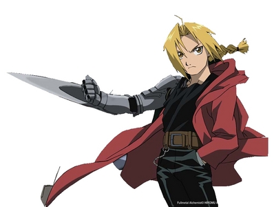Edward Elric from FMA!!! IDK why I love the hair style. I guess it's cause I like him. But one day I actually went to school with his hair style!! I also tried alchemy at recess. Everyone stared at me. I also wore a red coat and a black shirt and pants and boots. Man I must really love Ed. X3